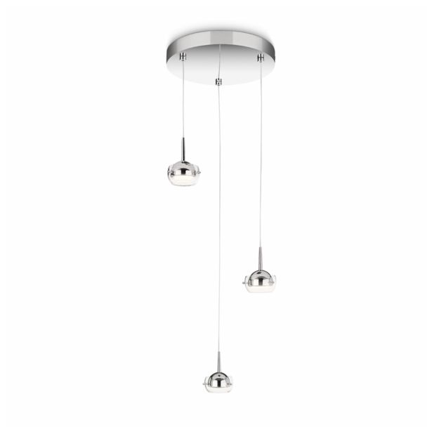 VISEČA SVETILKA-LESTENEC PHILIPS CYPRESS 3X3W LED 53223/11/16 KROM
