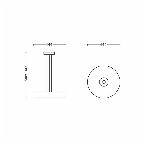 VISEČA SVETILKA-LESTENEC PHILIPS FAIR 1X55W 2GX13 40339/48/16 ALUMINIJ
