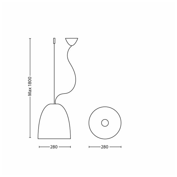 VISEČA SVETILKA-LESTENEC PHILIPS GLAD 1X20W E27 40399/31/16 BELA