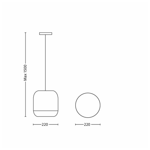 VISEČA SVETILKA-LESTENEC PHILIPS LIMIA 1X20W E27 40940/11/16 KROM