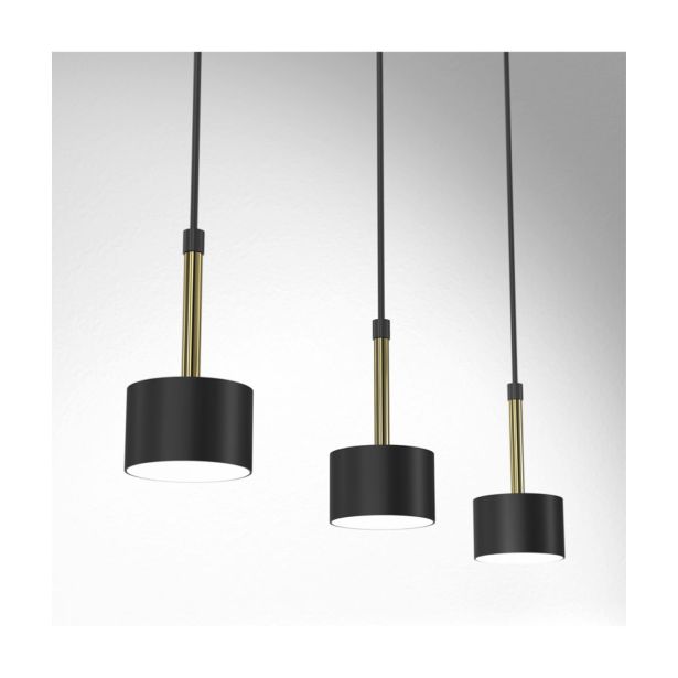 VISEČA SVETILKA MILAGRO ARENA ČRNA/ZLATA 3XGX53 MLP7761