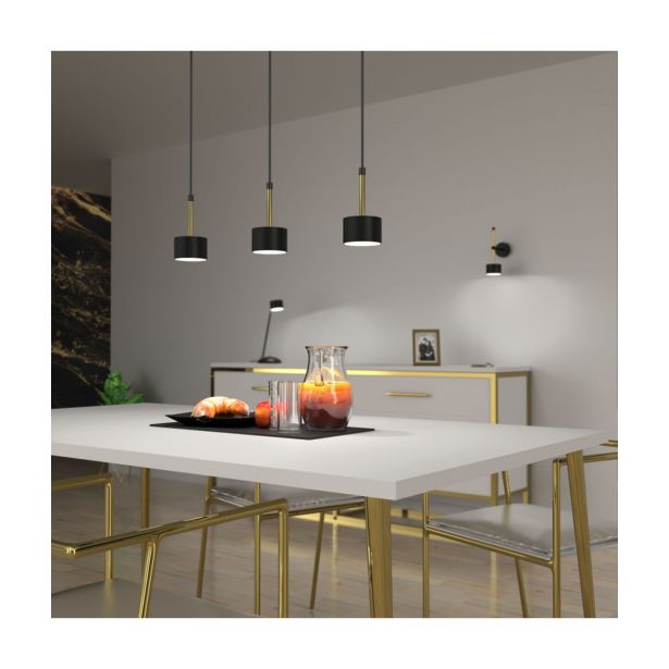 VISEČA SVETILKA MILAGRO ARENA ČRNA/ZLATA 3XGX53 MLP7761