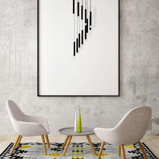 VISEČA SVETILKA MILAGRO CARBON 12W LED ML6161