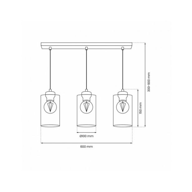VISEČA SVETILKA MILAGRO CHIC 3XE27 MLP8384