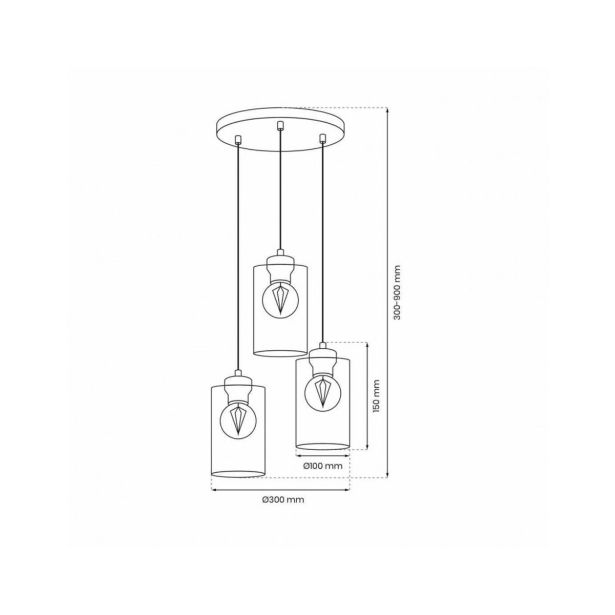 VISEČA SVETILKA MILAGRO CHIC 3XE27 MLP8385