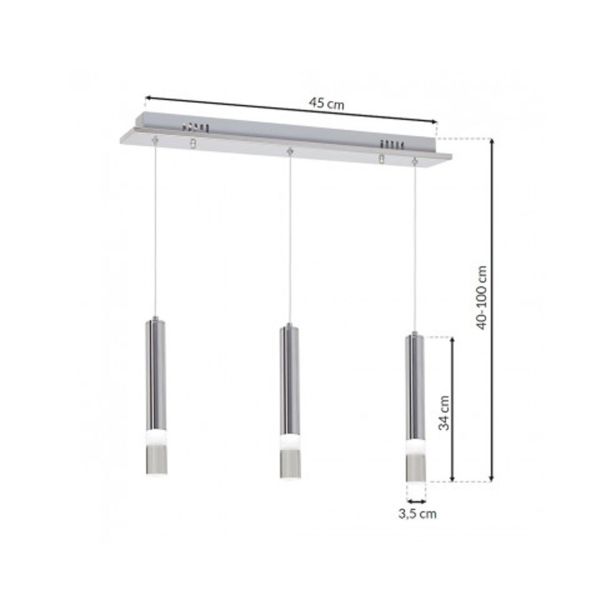 VISEČA SVETILKA MILAGRO ICE 15W LED ML322