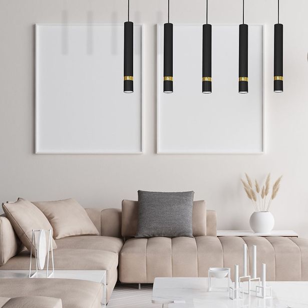 VISEČA SVETILKA MILAGRO JOKER ČRNA/ZLATA 5XGU10 MLP5121