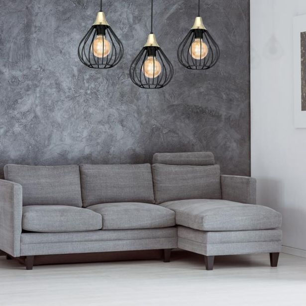 VISEČA SVETILKA MILAGRO KANE BLACK 3XE27 MLP4795