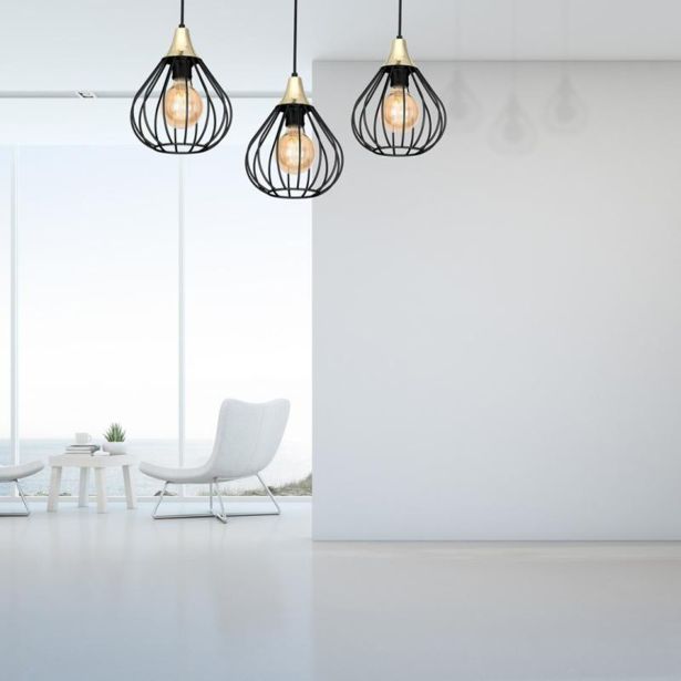 VISEČA SVETILKA MILAGRO KANE BLACK 3XE27 MLP4795