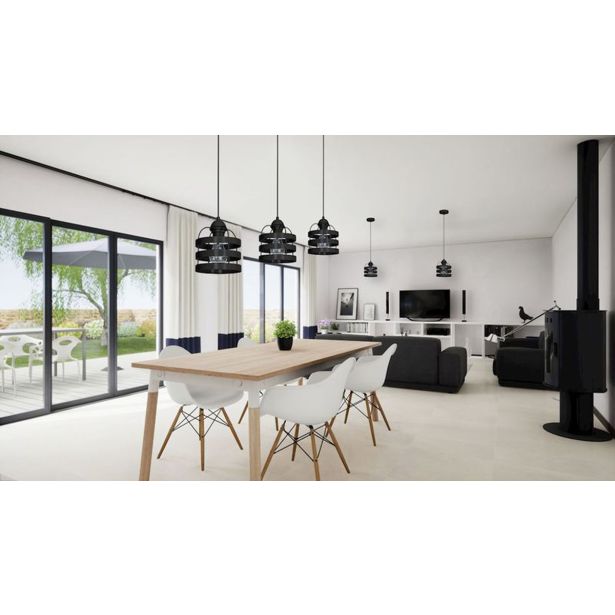 VISEČA SVETILKA MILAGRO LARS BLACK 3XE27 MLP799