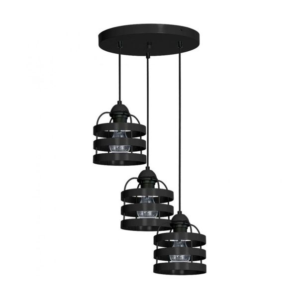 VISEČA SVETILKA MILAGRO LARS BLACK 3XE27 MLP801