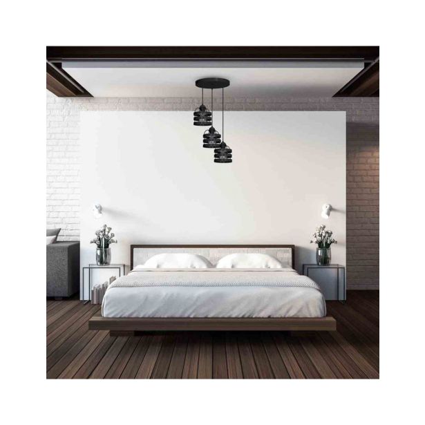 VISEČA SVETILKA MILAGRO LARS BLACK 3XE27 MLP801