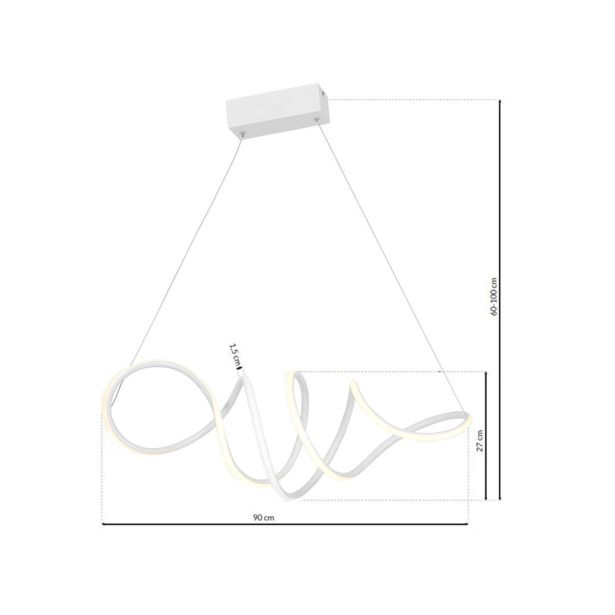 VISEČA SVETILKA MILAGRO LOCA BELA 56W LED ML5491