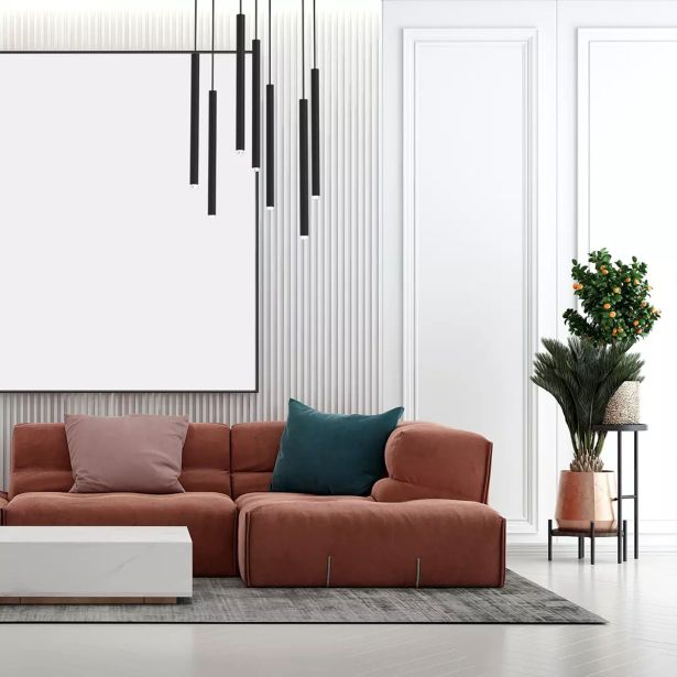 VISEČA SVETILKA MILAGRO MONZA ČRNA 7XG9 LED MLP8842