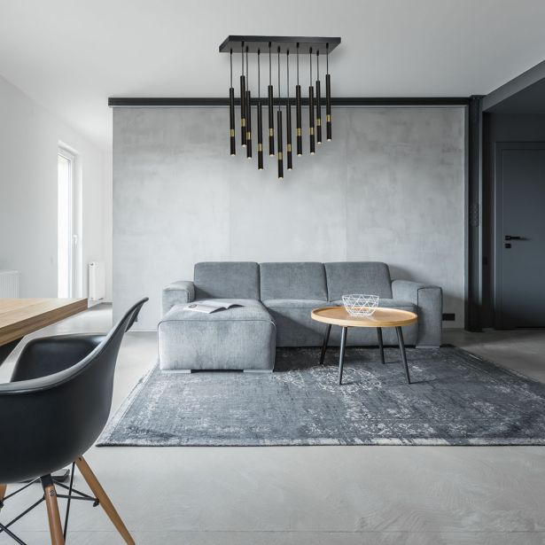 VISEČA SVETILKA MILAGRO MONZA ČRNA/ZLATA 11XG9 MLP6386