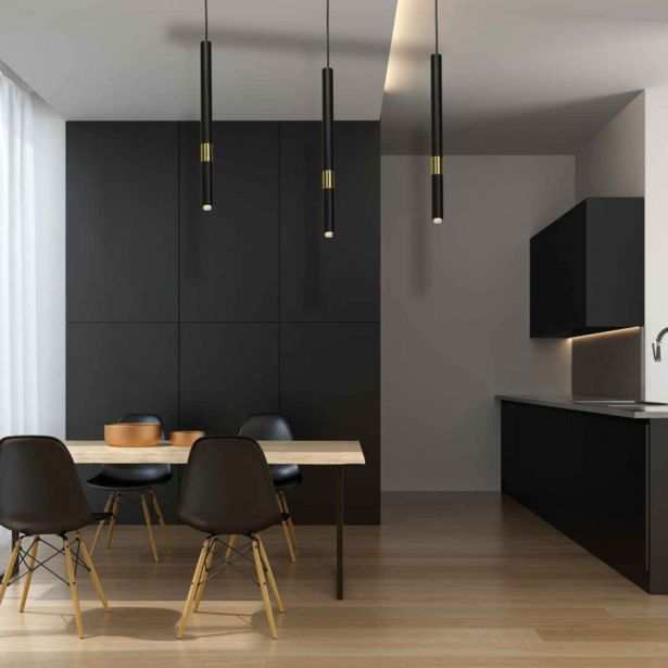 VISEČA SVETILKA MILAGRO MONZA ČRNA/ZLATA 3XG9 MLP6334