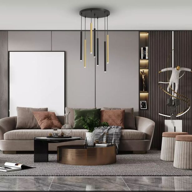 VISEČA SVETILKA MILAGRO MONZA MEDENINA 7XG9 LED MLP8843