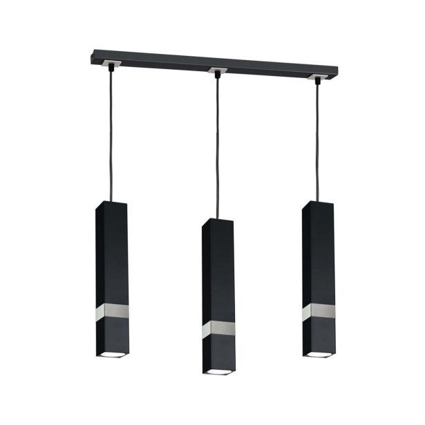 VISEČA SVETILKA MILAGRO VIDAR ČRNA/KROM 3XGU10 MLP6288