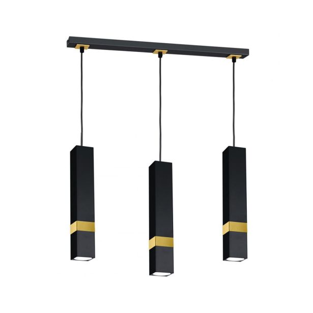 VISEČA SVETILKA MILAGRO VIDAR ČRNA/ZLATA 3XGU10 MLP6280