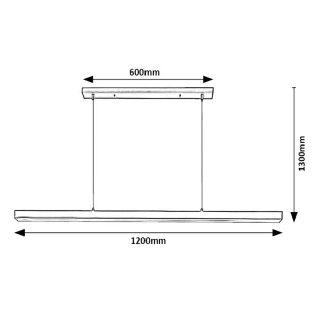 VISEČA SVETILKA RABALUX TARIK 30W L120CM