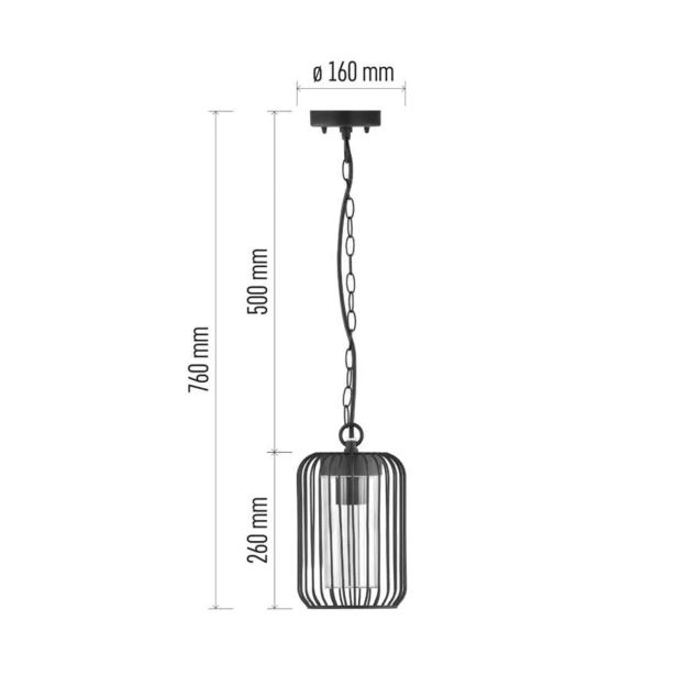 VISEČA VRTNA SVETILKA EMOS LED E27,IP44,MAX 15W PENDANT