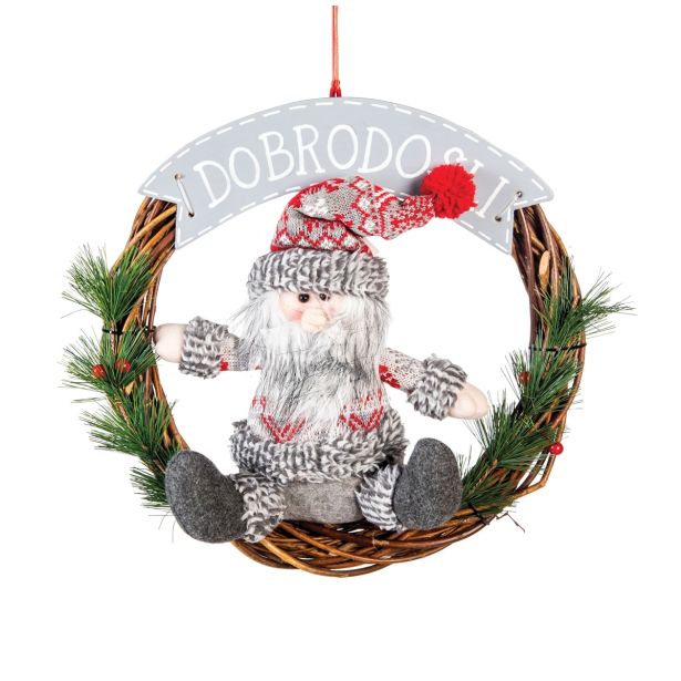 VENČEK GLOSSTYLE VISEČI FI 33 CM SNEŽAK ALI BOŽIČEK