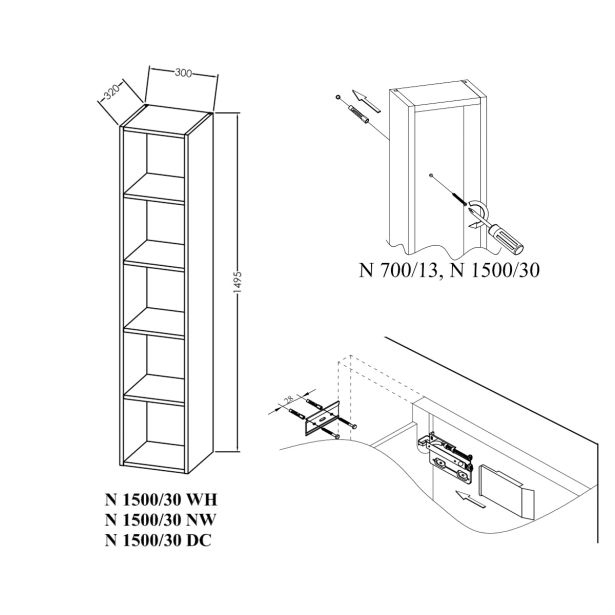 VISOKA OMARICA KOLPA SAN N 1500/30 DC VERTIKALNA