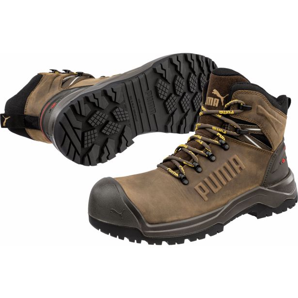 VISOKI DELOVNI ČEVLJI PUMA IRON HD BROWN MID S3S RJAVI ŠT. 46