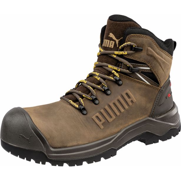 VISOKI DELOVNI ČEVLJI PUMA IRON HD BROWN MID S3S RJAVI ŠT. 46