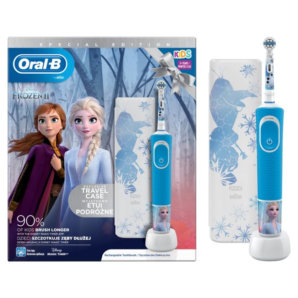 ELEKTRIČNA ZOBNA ŠČETKA VITALITY D100 FROZEN+TRAVEL CASE 2020