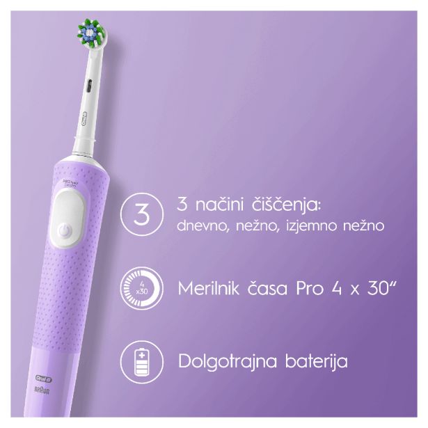 ELEKTRIČNA ZOBNA ŠČETKA ORAL-B VITALITY D103 PRO LILA