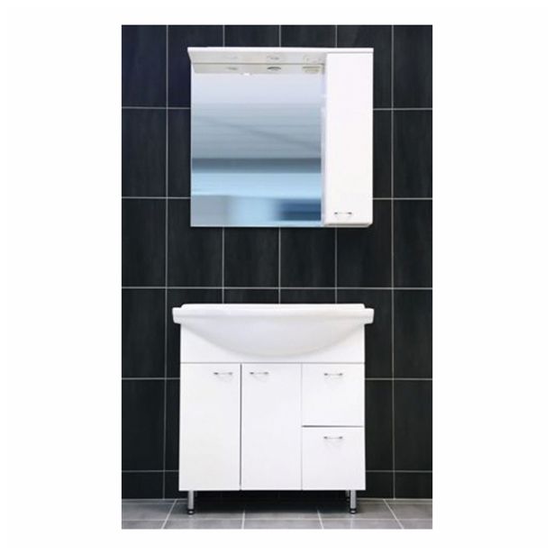 MDF KOPALNIŠKI BLOK FEROTEHNA VIVA 80 L BELA S PREDALI IN VRATI 81X50X180 CM