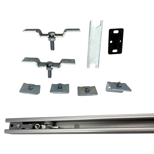 VODILO ZA POMIČNA VRATA GEZE 1650 MM KOMPLET ALUMINIJ SISCO SILENT