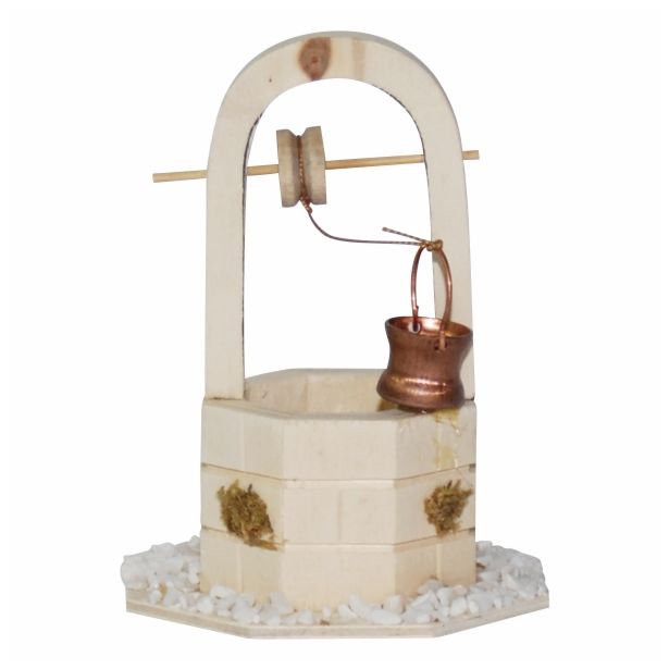 JASLICE EUROMARCHI VODNJAK LESENI 9X12 CM NARAVNE SVETLE BARVE