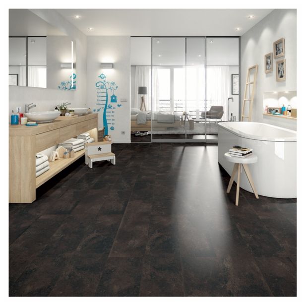 VODOODPOREN POD EGGER HOME DESIGN ČRNI KAMEN EHD011 1295X243X5 MM