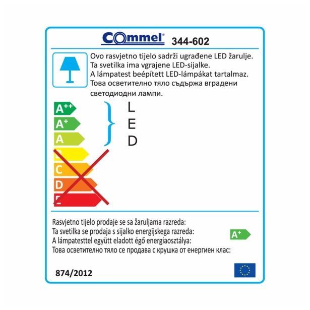 LED VODOTESNA SVETILKA COMMEL 1X18W  IP65