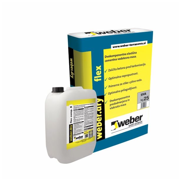 VODOTESNA MASA WEBER DRY FLEX 33.3 KG 2K A+B (25+8.3KG)
