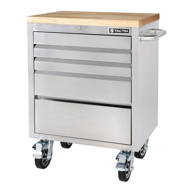 VOZIČEK ZA ORODJE TACTIX 680X467X952 MM 5 PREDALOV NERJAVEČ