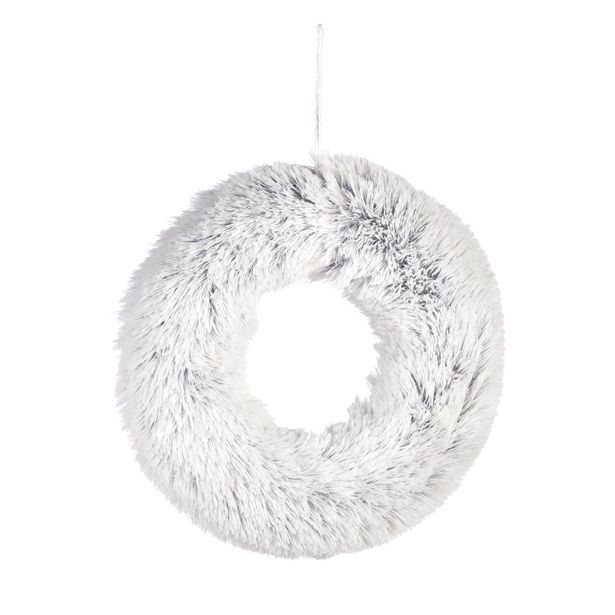 VRATNA DEKORACIJA GLOSSTYLE VENEC BELI 20X20X4 CM UMETNO KRZNO