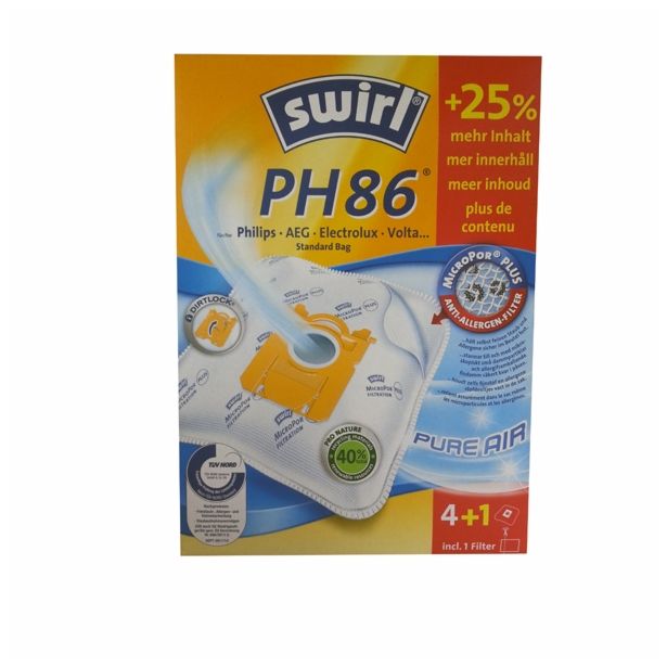 VREČKE ZA SESALNIK SWIRL PH 86 / 4 + 1 GRATIS S BAG