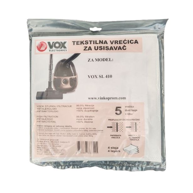 VREČKE ZA SESALNIK VOX VREČKA ZA SESALNIK SL-410