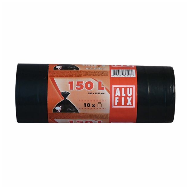 VREČKE ZA SMETI ALUFIX 150 L/10 ČRNE