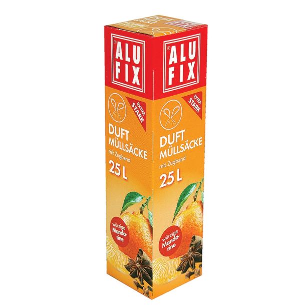 VREČKE ZA SMETI ALUFIX 25L 15/1 DIŠEČE VONJ MANDARINE