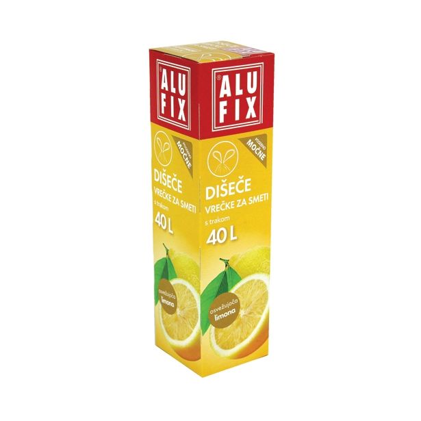 VREČKE ZA SMETI ALUFIX 40L 12/1 DIŠEČE VONJ LIMONE