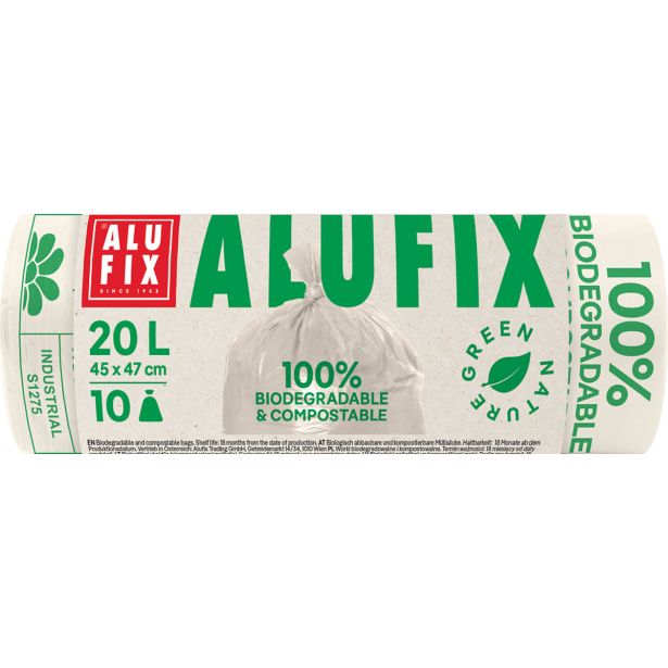VREČKE ZA SMETI ALUFIX BIORAZGRADLJIVE 20L 10/1