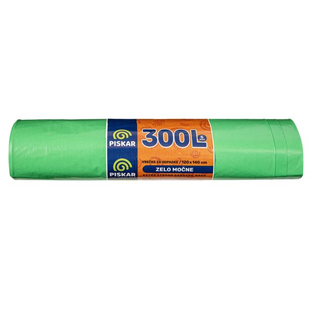 VREČKE ZA SMETI PISKAR 120X140X0.65 - 300 L 5/1