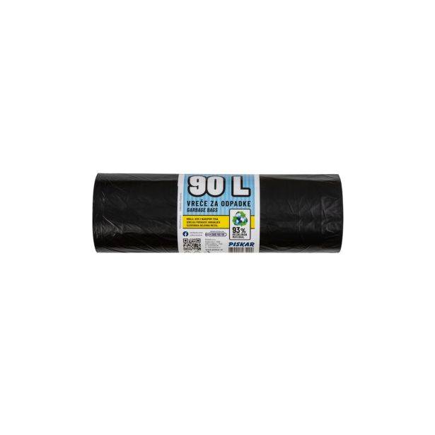VREČKE ZA SMETI PISKAR 60X80, 15/1, 90L