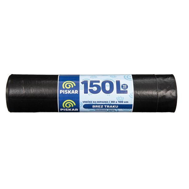 VREČKE ZA SMETI PISKAR 80X100 CM 150 L 10/1