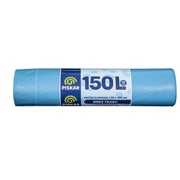 VREČKE ZA SMETI PISKAR 80X100 CM 150 L 10/1