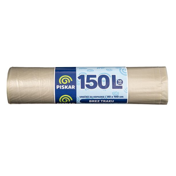 VREČKE ZA SMETI PISKAR 80X100 CM 150 L 10/1